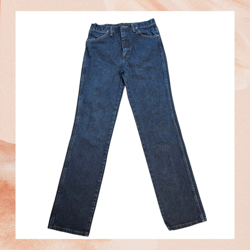 Wrangler Dark Blue Cowboy Cut Straight Leg Jeans